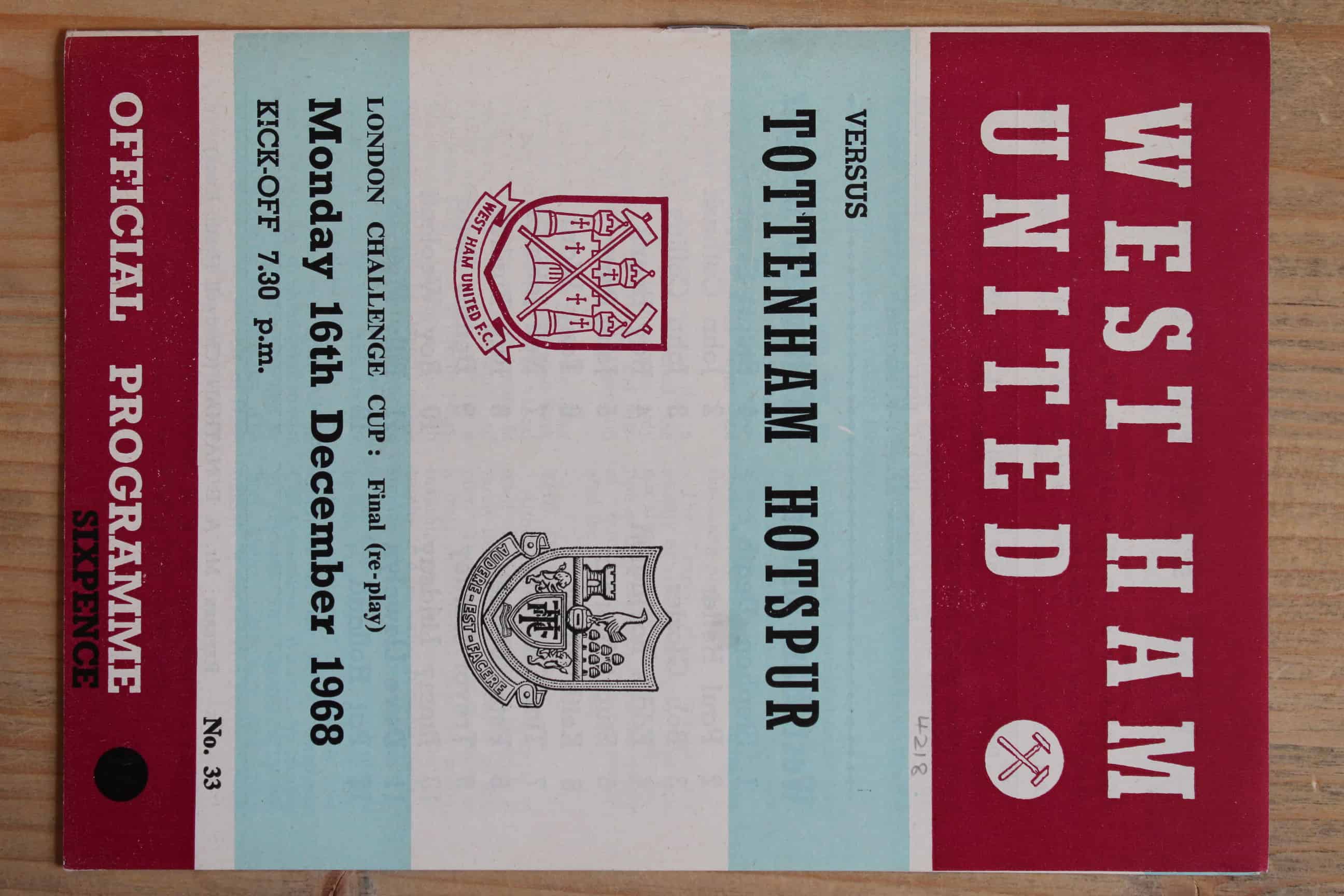 West Ham United FC v Tottenham Hotspur FC